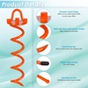 image:imageFEED GARDEN Ground Anchors Screw in Heavy Duty 4 Pack 15 Inch Spiral Earth Anchors for Trampoline Anchors High Wind Swing Set Anchors Tent Stakes Dog Tie Out amp Canopy Stability Orange 4 PackOrange