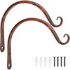 image:imageFEED GARDEN 2 Pack 12 Inch Hanging Plant Bracket Wall Hooks Decorative Plant Hangers for Outdoor Hanging Bird Feeders Wind Chimes Plant Baskets BlackAntique Bronze