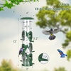 image:imageFEED GARDEN 2 Pack 12 Inch Hanging Plant Bracket Wall Hooks and 2 Pack 6Port Metal Tube Bird Feeders