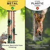 image:imageFEED GARDEN 2 Pack 12 Inch Hanging Plant Bracket Wall Hooks and 2 Pack 6Port Metal Tube Bird Feeders