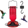 image:imageFEED GARDEN 2 Pack 12 Inch Hanging Plant Bracket and Glass Hummingbird Feeder for Outdoors Hanging