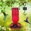 image:imageFEED GARDEN 2 Pack 12 Inch Hanging Plant Bracket and Glass Hummingbird Feeder for Outdoors Hanging
