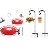 image:image32 Inch Small Shepherds Hooksamp 2 Pack 16 oz Plastic Disc Hummingbird Feeders