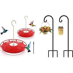 image:image32 Inch Small Shepherds Hooksamp 2 Pack 16 oz Plastic Disc Hummingbird Feeders