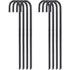 image:imageFEED GARDEN 6 Inch 500 Pack Galvanized Landscape Staples 11 Gauge AntiRust Garden Stakesamp16 Inch 8 Pack Rebar Stakes Heavy Duty J Hook Galvanized Steel Ground Stakes Tent Stakes Ground Anchors