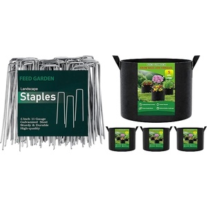 image:image6 Inch 50 Pack Landscape Staples amp 5 Gallon Grow Bags