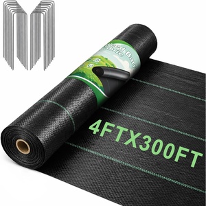 image:imageFEED GARDEN 3FT x 50FT Landscape Fabric Weed Barrier Fabric Heavy Duty Weed Control Mat Weed Blocker Ground Cover Geotextile Fabric for Gardening4FT x 300FT
