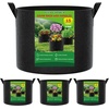 image:imageFEED GARDEN 25 Gallon Grow Bags 4 Pack  Heavy Duty 300G Thick Fabric Plant Pots with Reinforced Handles Breathable Drainage Planters for Tomatoes Potatoes amp Large Vegetables Indoor Outdoor4