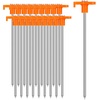 image:imageFEED GARDEN Heavy Duty Tent Stakes 7 Inch  10 Pack Galvanized Steel Ground Anchors for Camping Tents Canopy Tarp  Rust Resistant Metal Pegs with High Visibility Orange Head20