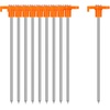 image:imageFEED GARDEN Heavy Duty Tent Stakes 7 Inch  10 Pack Galvanized Steel Ground Anchors for Camping Tents Canopy Tarp  Rust Resistant Metal Pegs with High Visibility Orange Head10
