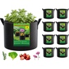 image:imageFEED GARDEN 25 Gallon Grow Bags 4 Pack  Heavy Duty 300G Thick Fabric Plant Pots with Reinforced Handles Breathable Drainage Planters for Tomatoes Potatoes amp Large Vegetables Indoor Outdoor8