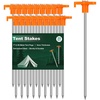 image:imageFEED GARDEN Heavy Duty Tent Stakes 7 Inch  10 Pack Galvanized Steel Ground Anchors for Camping Tents Canopy Tarp  Rust Resistant Metal Pegs with High Visibility Orange Head20