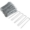 image:imageFEED GARDEN 4 Inch Galvanized Landscape Staples 12 Gauge AntiRust Garden Stakes Weed Barrier Stakes 500 Pack10 Inch