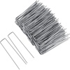 image:imageFEED GARDEN 4 Inch Galvanized Landscape Staples 12 Gauge AntiRust Garden Stakes Weed Barrier Stakes 500 Pack8 Inch